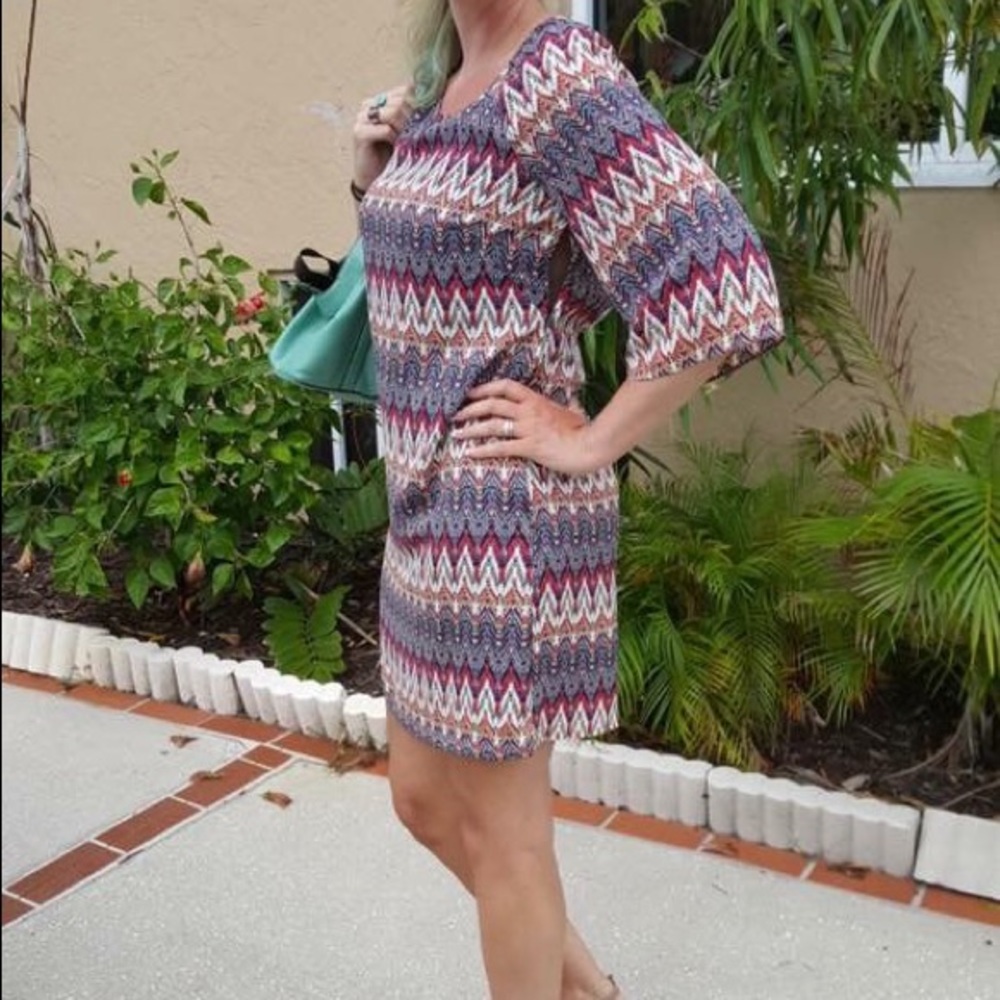 Skies are blue boutique dress cut out back M